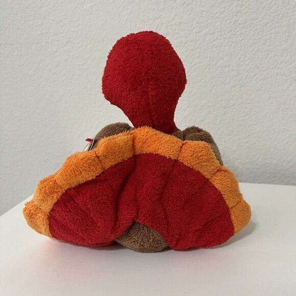 TY Pluffies Gobble the Turkey Plush Lovey 8” Beanie Stuffed Tylux 2007 - Picture 6 of 11